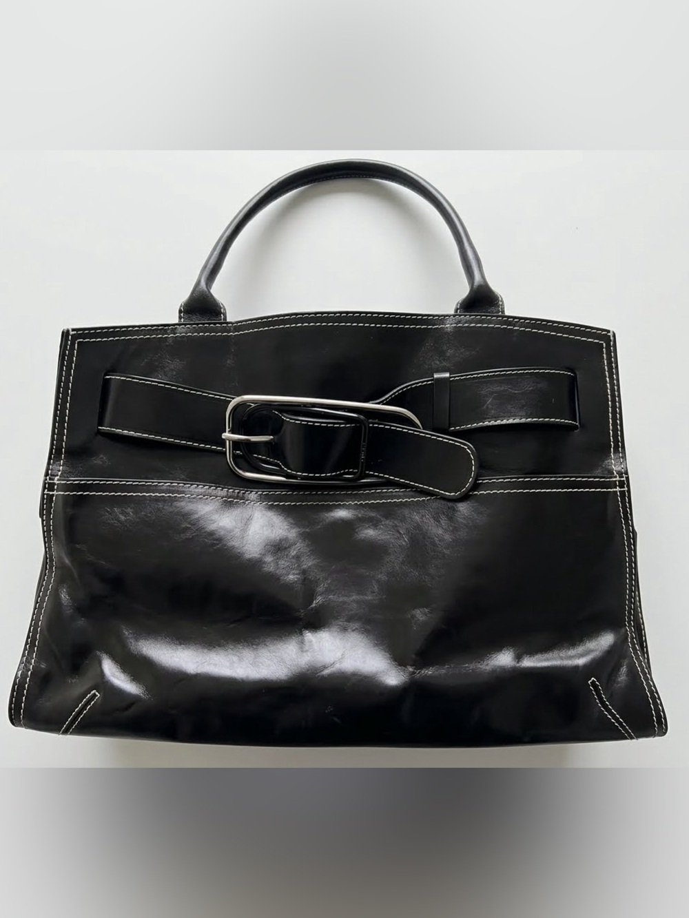 Furla Black Leather Tote